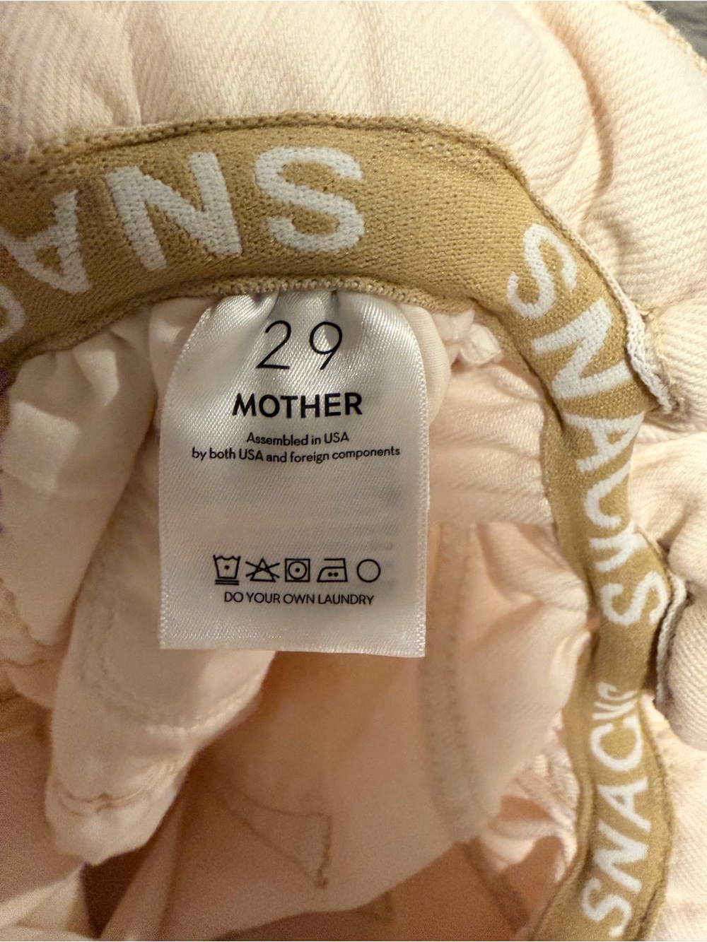 MOTHER Snacks-NWT-Neutral Cream Paperbag Waist Wide-Leg pants - Picture 7 of 9